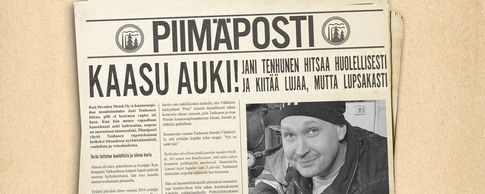 Kaasu auki! Jani Tenhunen hitsaa huolellisesti ja kiitää lujaa, mutta lupsakasti