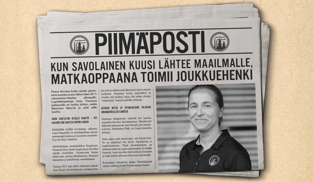 Kun savolainen kuusi lähtee maailmalle, matkaoppaana toimii joukkuehenki: Henkilökuvassa Anna Paananen