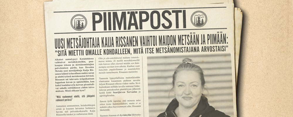 Uusi metsäjohtaja Kaija Rissanen vaihtoi maidon metsään ja Piimään: ”Sitä miettii omalle kohdalleen, mitä itse metsänomistajana arvostaisi”
