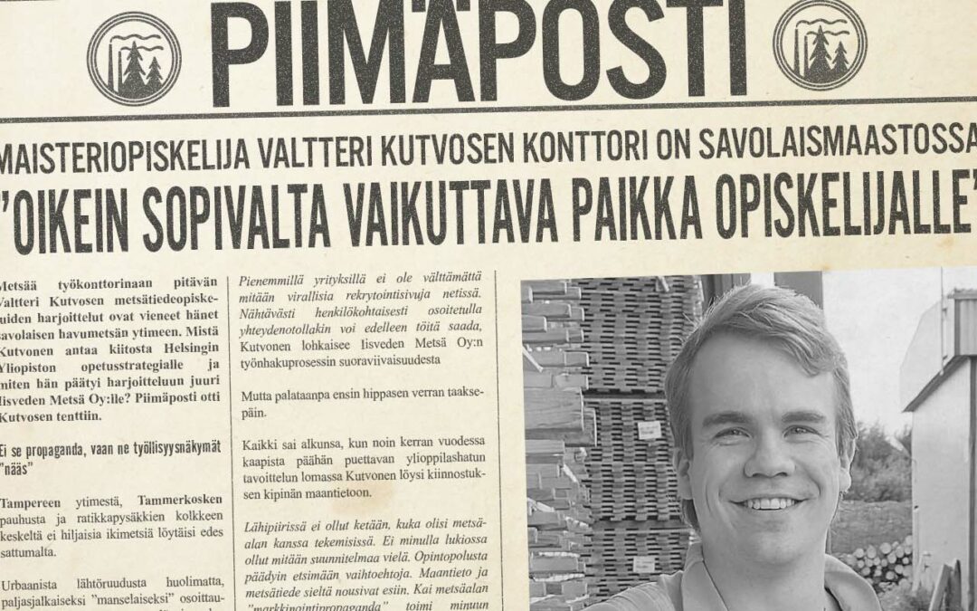Maisteriopiskelija Valtteri Kutvosen konttori on savolaismaastossa: ”Oikein sopivalta vaikuttava paikka opiskelijalle”